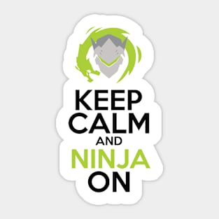 Keep Calm and Ninja On Sticker